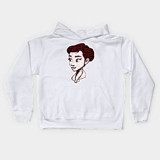 Audrey Hepburn T-Shirt Sticker Flowers Illustration Hoodie Notebook T-Shirt Kids Hoodie